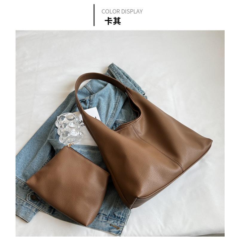 Sense Big Bag Women's Large-capacity New Fashion Shoulder Bag Versatile Commuter Child and Mother Tote Bucket Bag