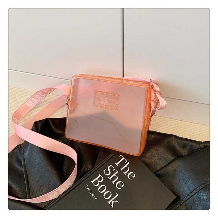 Handbag bag new fashion trendy transparent matte texture women's bag niche women's messenger bag