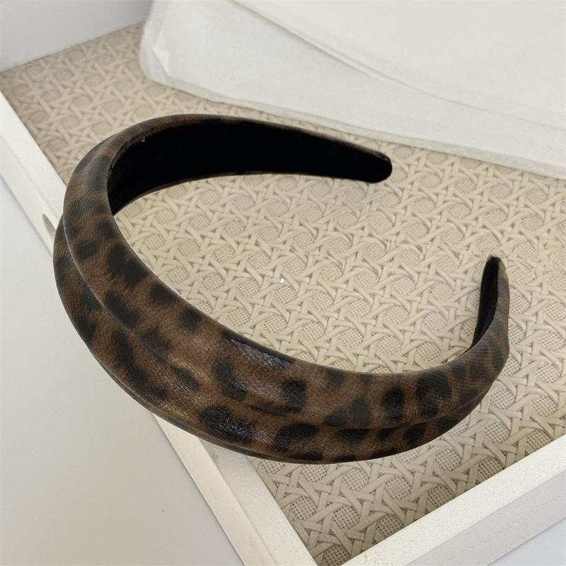 Franse Stijl Haar Hoepel Haarbanden Retro Leer Brede Hoofdbanden Vrouwen Haarband Vrouwelijk Gezicht Wassen Make-up Hoofddeksel Haar Accessoires