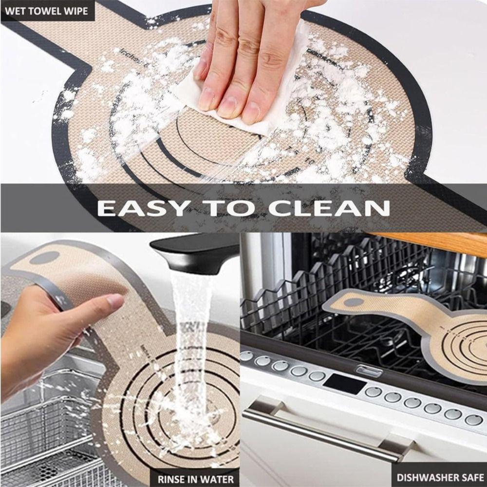 2Pcs Silicone Baking Mat Set Non-Stick Dough Transfer Mat Bread Kneading Pad  Kitchen Baking Tools