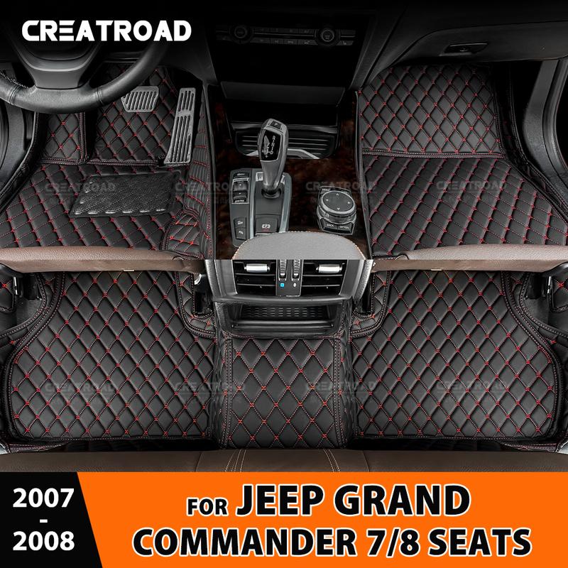 

Автомобильные коврики для пола для Jeep Grand Commander 2007 2008 Автомобильные коврики для ног Коврик Чехол Аксессуары для интерьера 1PC-Black-Black