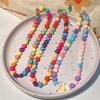 Summer Dopamine Colorful Acrylic Star Heart Beaded Choker Necklace for Women Fashion Sweet Collar Chain Bohemia Vacation Jewelry