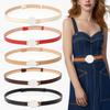 Women's Adjustable Leather Waist Belt - Korean Style Dress Cinching