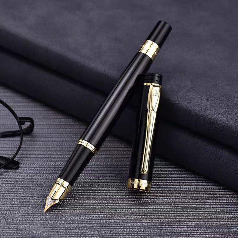 Prémiové, odolné kovové plnicí pero s jemným hrotem 0,5 mm a zacvakávacím uzávěrem - Kompatibilní s 3,4mm inkoustovými lahvičkami