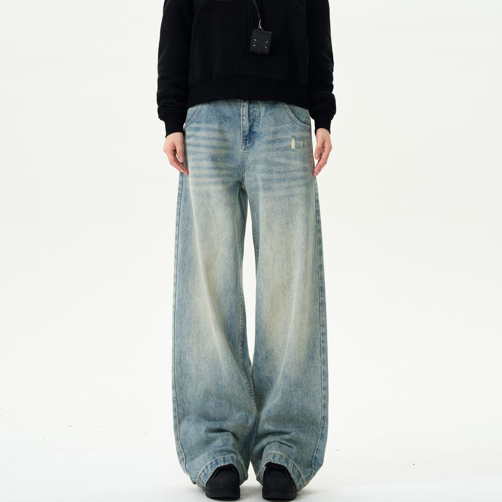 Cleanfit Machete Jeans Men's New American High Street Vibe Ruan Shuai Loose Straight Wide Leg Casual Pants