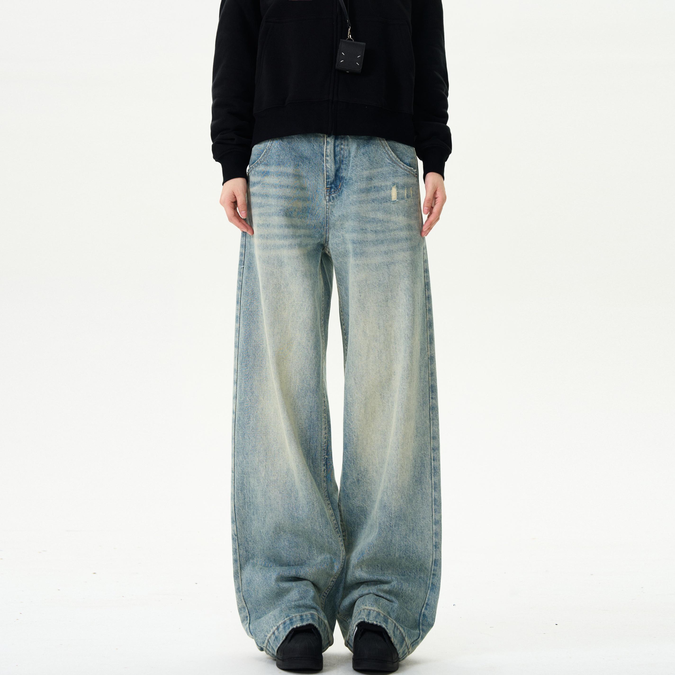 

Джинсы Cleanfit Machete мужские новые американские High Street Vibe Ruan Shuai свободные прямые широкие повседневные брюки 3XL синий