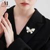 Elegant Pearl Butterfly Brooch: Luxury Pin for Women’s Suits and Clothing