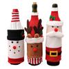 Qiaoding Christmas Decoration Knitted Cartoon Wine Bottle Cover Creative Flannel Old Man Wine Bottle Cover Snowman Wine Bottle Bag