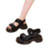 Versatile Platform Sandals Women's 2025 Summer New Xiaoxiangfeng Fashion Height Increase Leisure Sports Roman Beach Sandals
