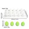 15 Cavity Almond Peach Chocolate Mold Silicone Non-Stick Mousse Cake Mold Food Grad White Dessert Mold for Dessert Baking