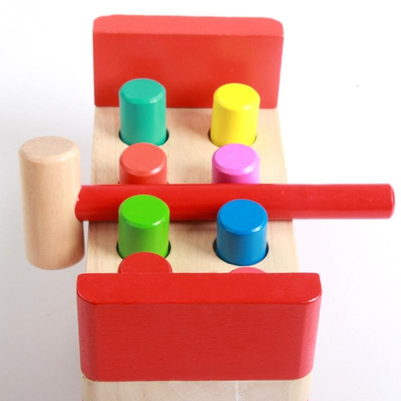 Placă Puzzle Colorată din Lemn pentru Copii Mici 3-5 Ani Preșcolari Băieți și Fete Puzzle-uri Banc de Bătut pentru Bebeluș