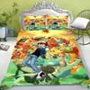 Cartoon Duvet Cover Set For Children, Pikachu Anime Comforter, King Size Quilt, Queen, Grade A, 3d Bedroom Bedding