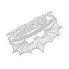 Wesołego Halloween Metalowa Srebrzysta Ramka Nietoperza Szablon Wytłaczanie Wykrojniki Do DIY Scrapbooking Papierowy Album Karty Robienie