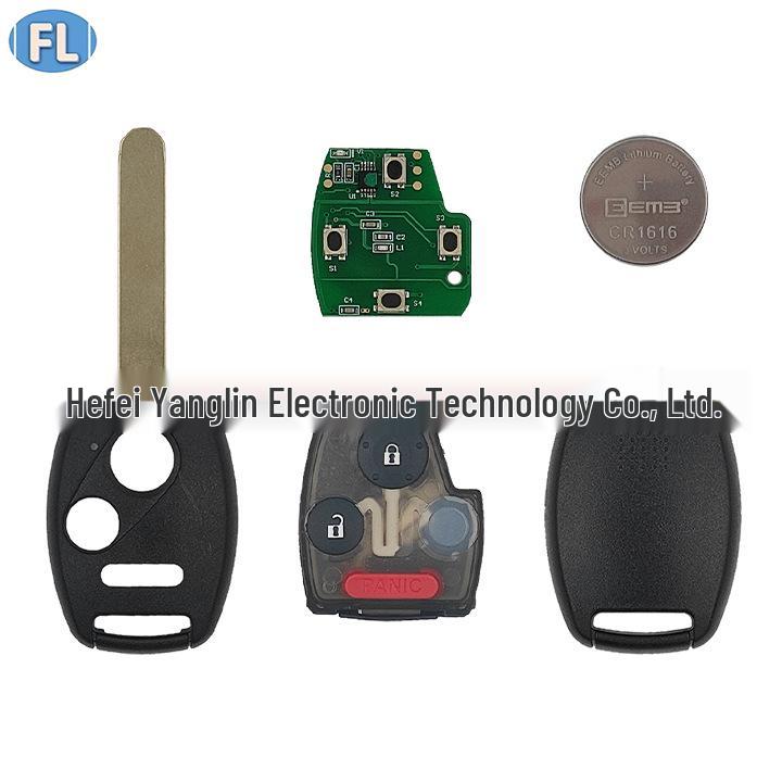 Compatible with Older Honda Pilot 2+1 Button 433MHz Remote Car Key
