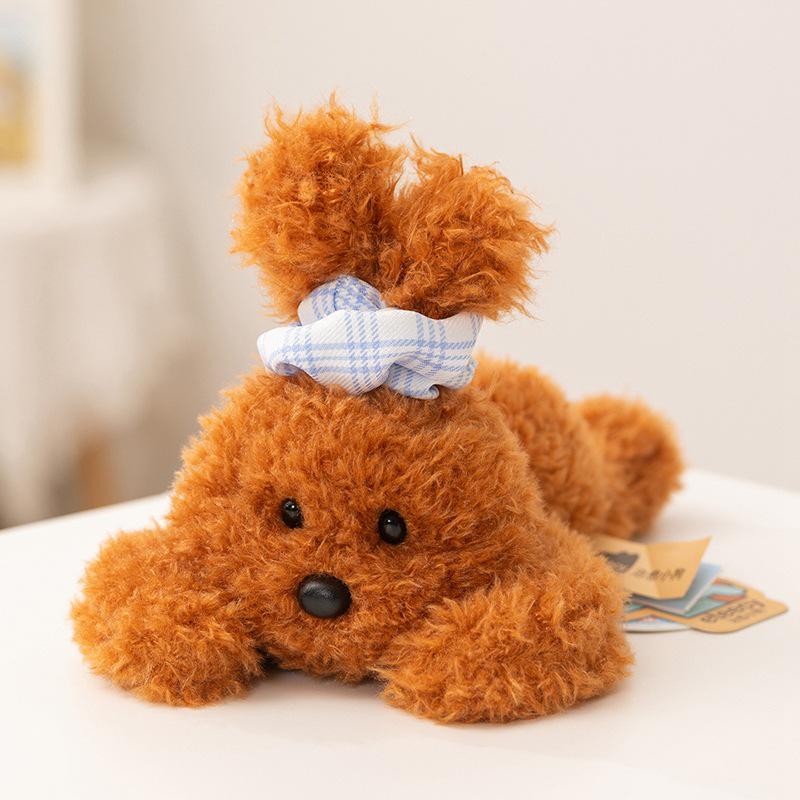 Sait Dudu Puppy Pose Plush Toy - Healing Teddy Dog Doll Gift Pillow for Girls