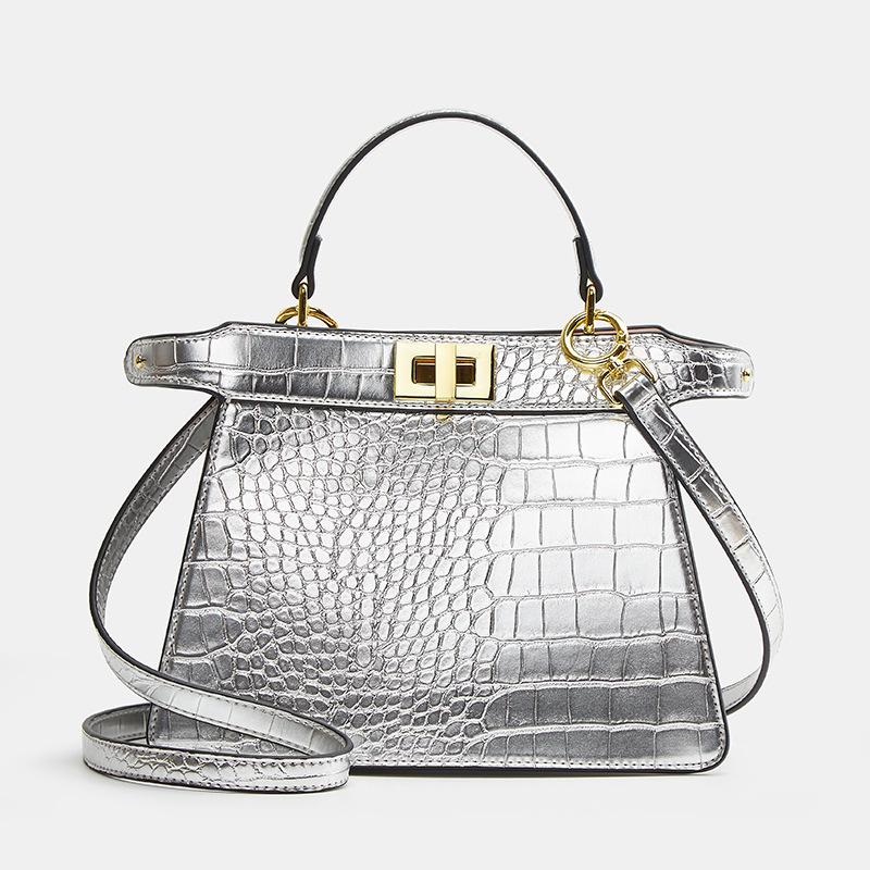 

Сумка-тоут «Лайт-люкс» для женщин, новая, с тиснением под крокодила, весна-лето, простая, темпераментная, на одно плечо, сумка-кроссбоди