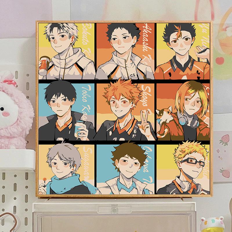 Kit Pittura ad Olio Digitale Anime Demon Slayer Fai da Te per Bambini