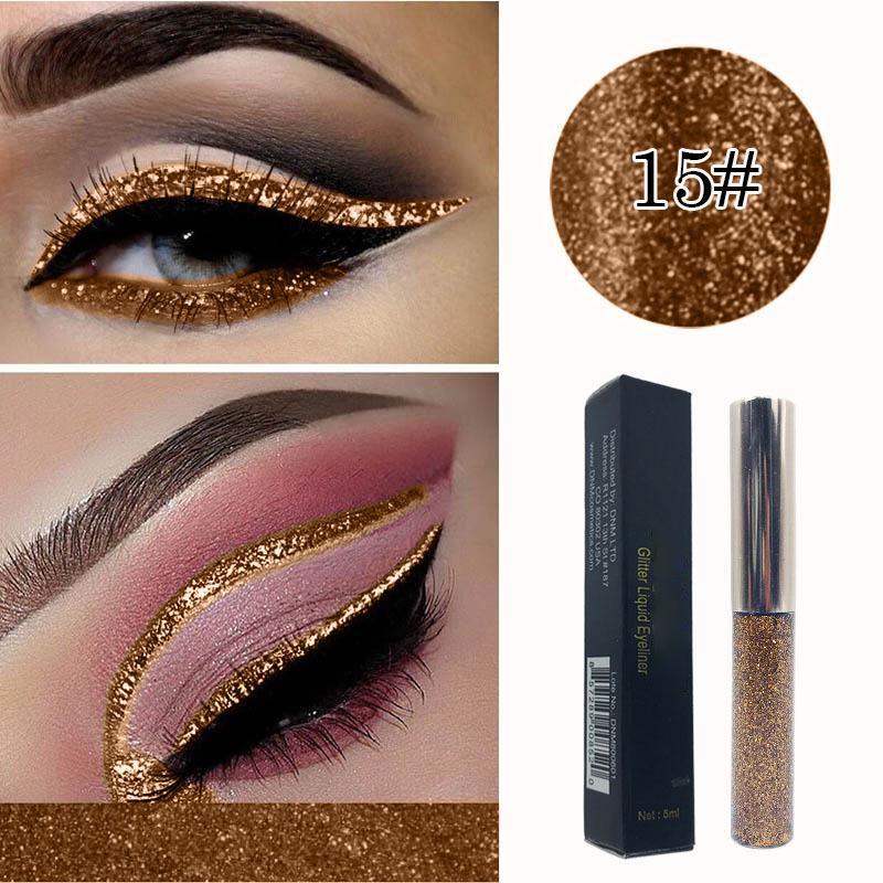 Glitter Eyeshadow Long Lasting Waterproof Liquid Eyeliner Women Fashion Quick-dry Eye Makeup Cosmetics