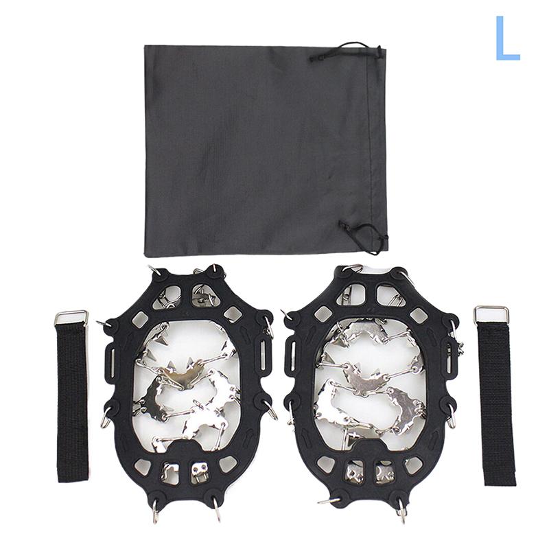 32 Teeth Ice Gripper Spike For Shoes Anti Slip Hiking Climbing Snow Spikes Crampons Cleats Chain Claws Grips Boots Cover