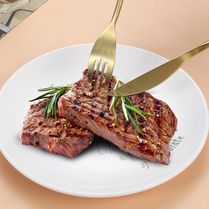 4pcs Dinnerware Gold Luxury Matte Set 304 Stainless Steel Flatware Cutlery Set Vintage Tableware Fork Steak Knife Fork Spoon Set