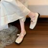 Fashion Women Square Toe Mary Jane Shoes Spring British Style Platform Single Shoes Women Soft Comfortable Slip-on Loafers Zapatos Mujer
