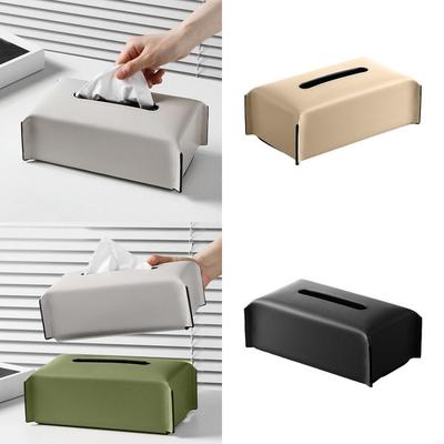 Contenant pour essuie-tout Boîte de rangement élégante pour mouchoirs Distributeur de serviettes en papier rechargeable X3UC