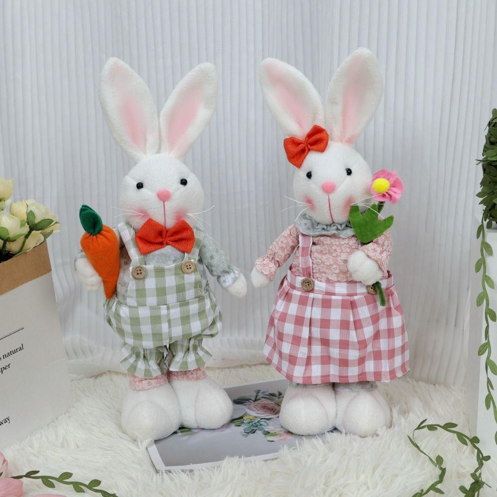 Height Figurine Easter Rabbit Figurine Resizable Design Adjustable Figurine  Home Ornament