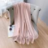 Cotton And Linen Scarf Women'S Literary And Artistic Long Solid Color Shawl Thin Versatile Neck Protection Silk Scarf Air Conditioner Outside The Room