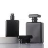 Matte Black Glass Perfume Bottle - Large Capacity, Refillable & Portable for Travel.