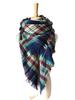 Autumn and winter new colorful plaid square scarf plaid scarf men's and women's imitation cashmere plaid scarf shawl