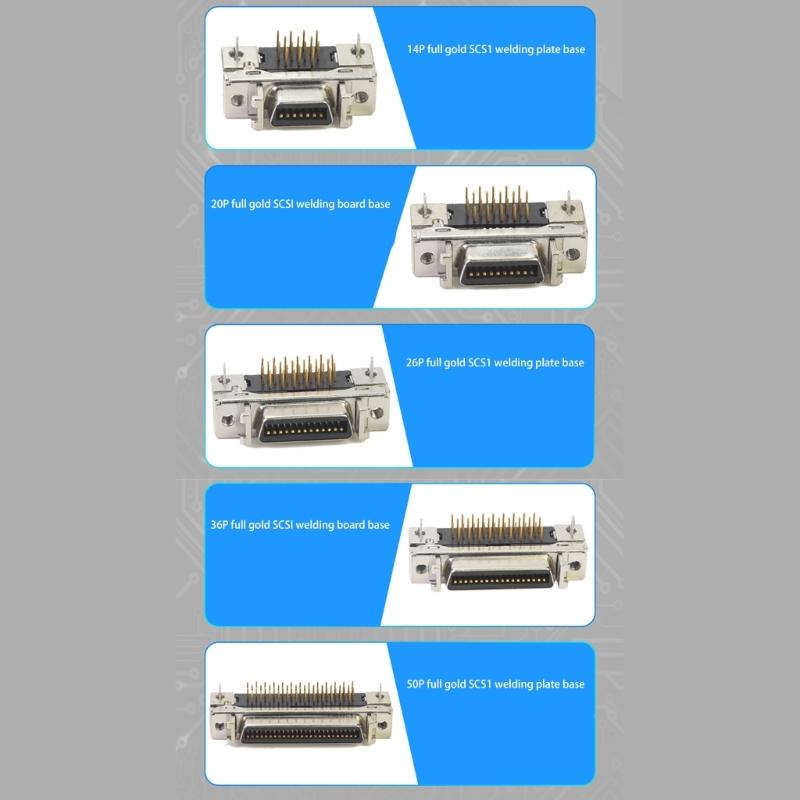 SCSI Solder Socket Connectors Printer Plug SCSI Connector 14P/20P/26P/36P/50P/SCSI Welding Board Motherboards Connector