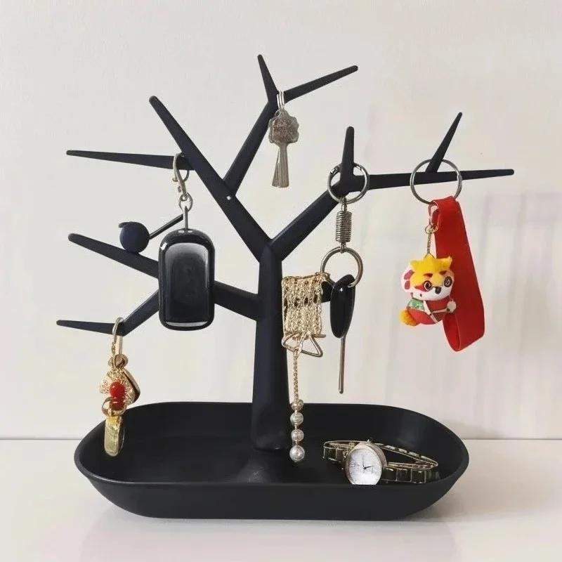 2025 New Plastic Jewelry Bird Tree Display Stand Holder Fashion Organizer Tower for Earring Necklace Ring Bracelet Rack