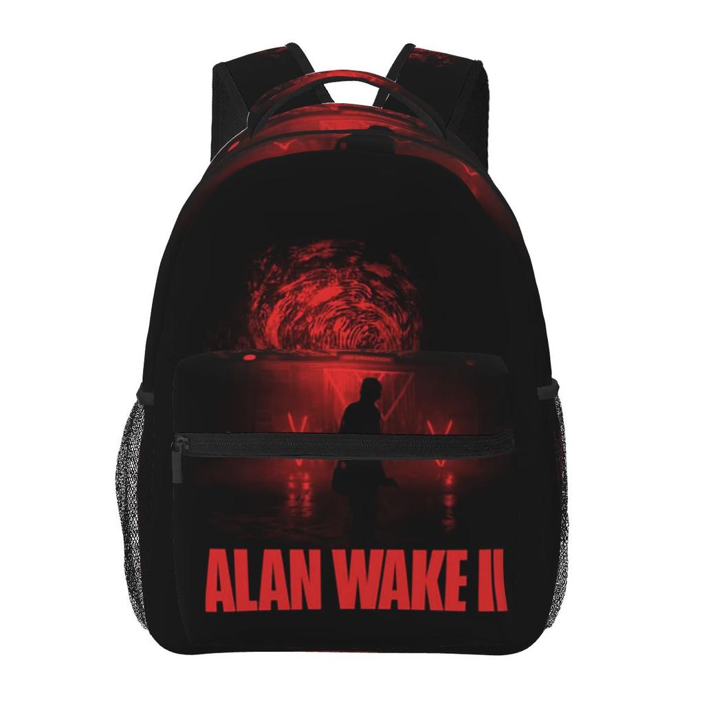 Alan Wake Zaino da Studente per Gioco Zaino Scolastico Zaino da Giorno per Escursionismo Viaggio per Ragazzi Ragazze Zaino alla Moda Borse a Spalla