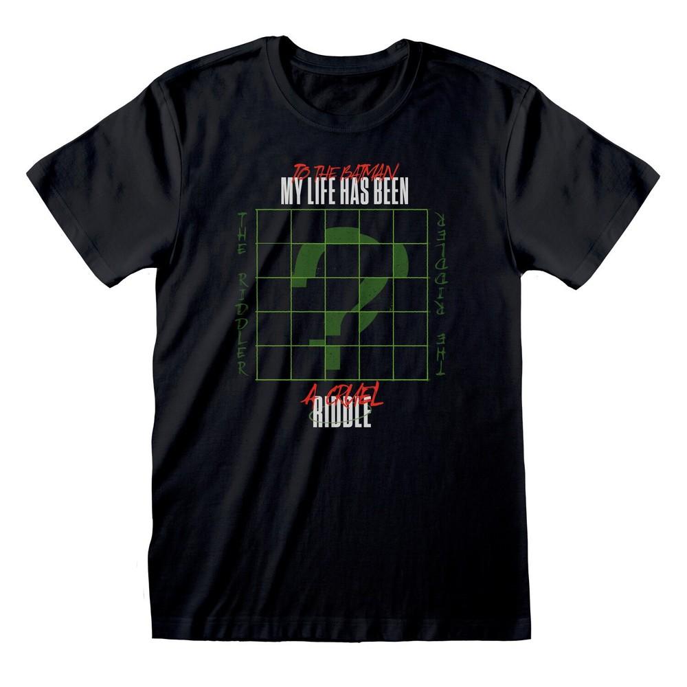 Official Batman Riddler T Shirt Black My Lifes Been A Cruel Riddle New Small S