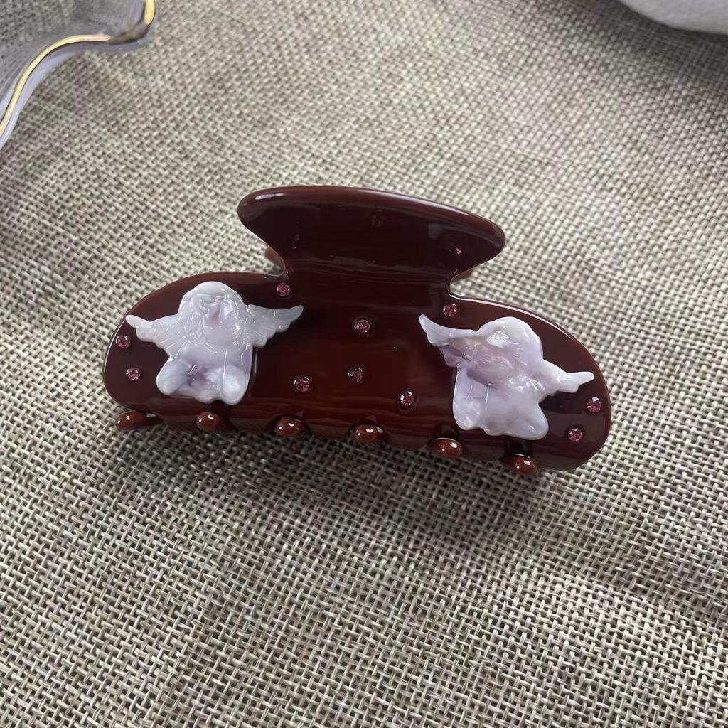 New Arrival Cupid Angel Hairpin: Luxury Acetate Diamond Clip & Fashion Medium Shark Headdress