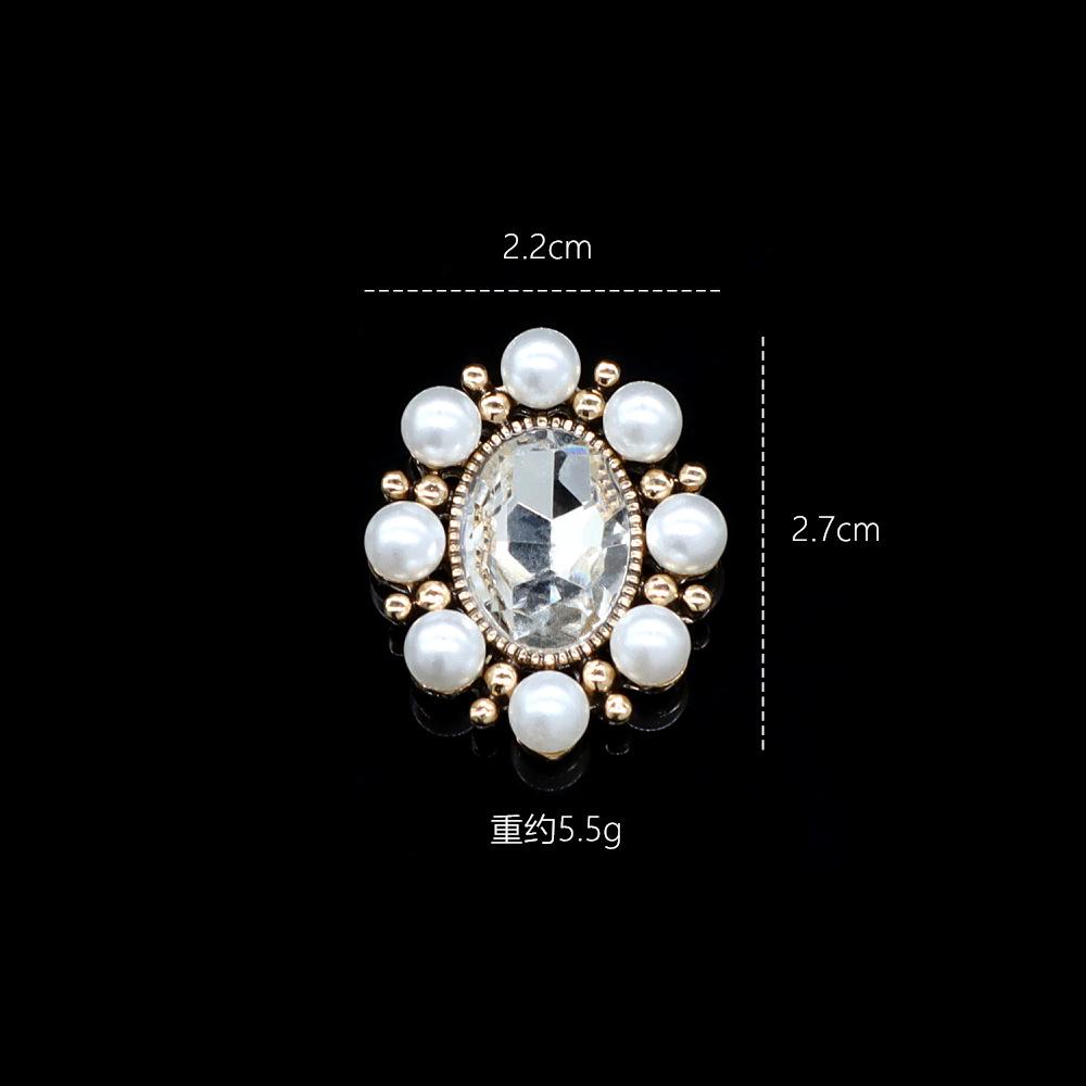 Xiaoxiangfeng Retro Old Series Alloy Jewelry Pearl Diamond Hole Shoes Diy Flat Bottom Buckle Mobile Phone Case Accessories