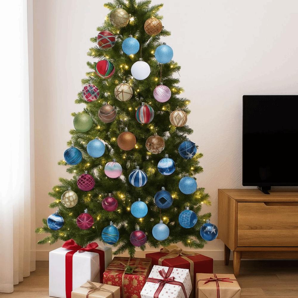 Shatterproof Painted Christmas Ball 6cm Christmas Baubles Christmas Hanging Ball  Home Xmas Decor