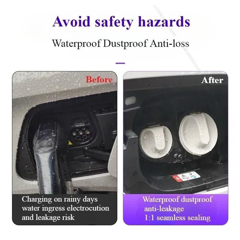 For Volkswagen VW ID.3 ID.4 ID.4X ID.6 CROZZ Car Charging Port Waterproof Protective Cover Dust Cover Auto Modified Accessories