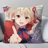 1Pc Chisato Nishikigi Anime Lycoris Recoil Pillow Case Square Pillow Bedroom Sofa Leisurecar Living Room Home Decoration 40X40