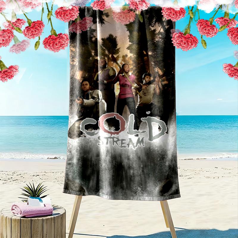 Left Dead Print Beach Towel Large Soft Quick Dry Towel For Beach Camping Swimming