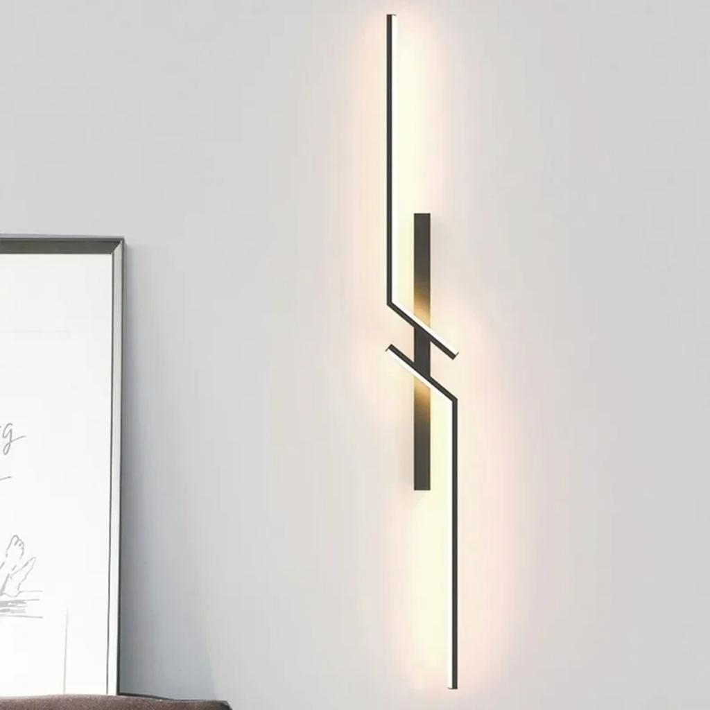 New Sleek, Contemporary, Long LED Wall Lamp Light for Bedroom or Living Room Decor. Perfect Minimalist Design for Background and