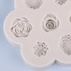 7 In 1 Flower Rose Peony Silicone Mold Diy Flower Aroma Candle Plaster Gypsum Ornaments Handmade Soap Mould