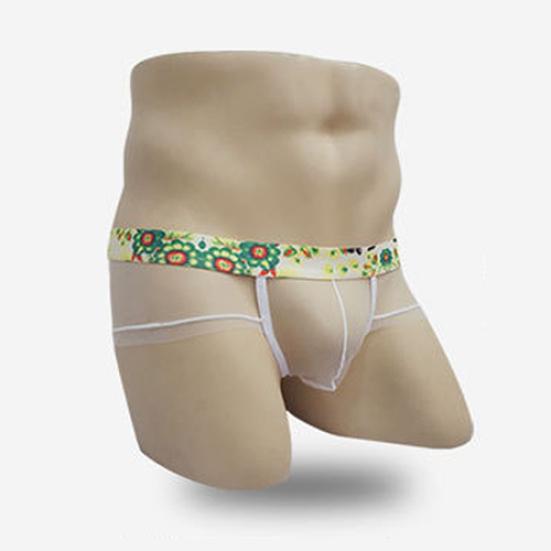 Men's Fashion Sexy See-through Underpants U Convex Thin Mesh Briefs Underwear