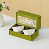 Tulip Ceramic Tableware Set: Includes Bowl, Plate, and Spoon for Housewarming or Wedding Gift.