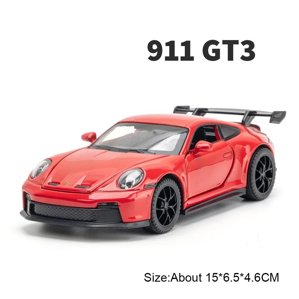 1:32 Pagani Huayra R 911 GT3 Car Model Toy Metal Body Rubber Tires Supercar Models Pull Back Sound Light Kids Collectibles Gifts