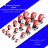 Swivel Caster Wheels with Brake for Furniture and Scaffolding - 1, 1.5, 2, 3 Inch Options