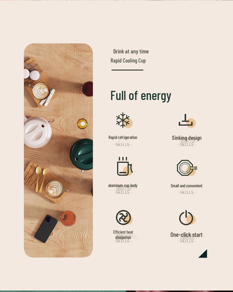 Portable Rapid Cooling and Warming Cup for Office Desktops