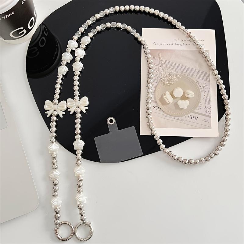 

Silver Color Butterfly Shell Long Pendant Chain Crossbody Bag Charm Women s Accessories
