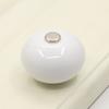 Retro European Style Cabinet Handle Wardrobe Ceramic Drawer Knobs Door Handle Circular Cupboard Pulls Floral Furniture Hardware