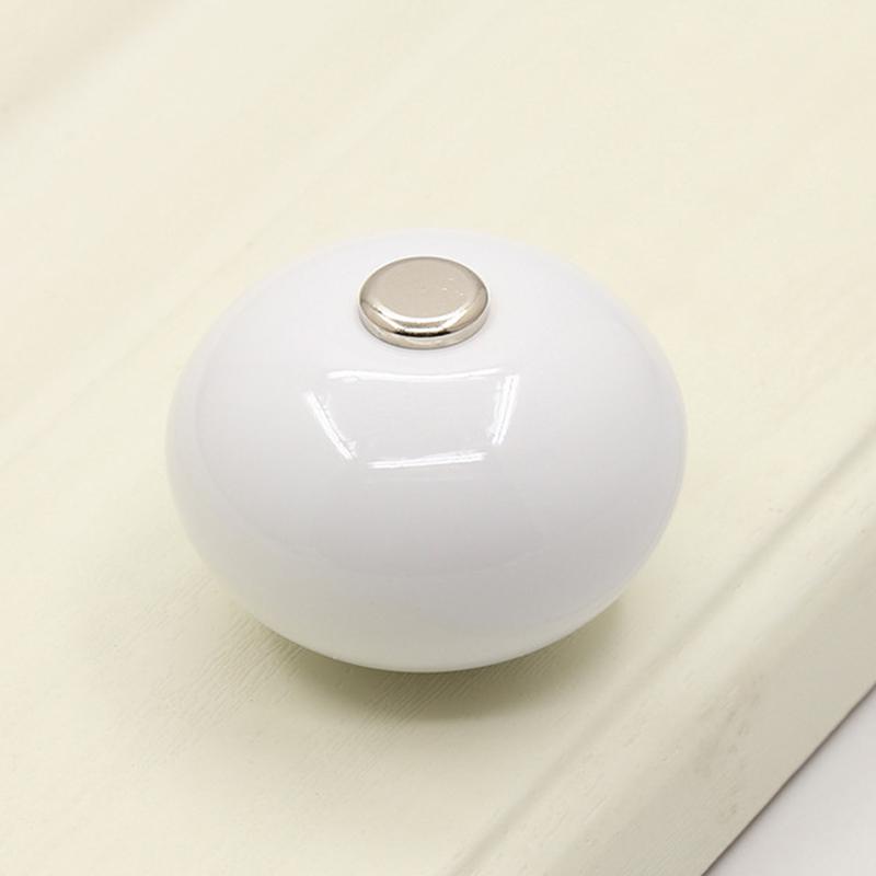 Retro European Style Cabinet Handle Wardrobe Ceramic Drawer Knobs Door Handle Circular Cupboard Pulls Floral Furniture Hardware